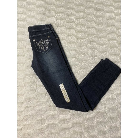 No Fuze Womens Skinny Sz 3 / 4 Blue Denim Jeans (26x31 Msrd) - Picture 3 of 11